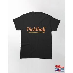 Pickleball Black Tshirt Unisex